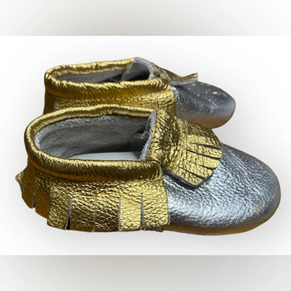 Itzy Ritzy Moc Happens Handmade Genuine Leather Baby Moccasin (Infant)